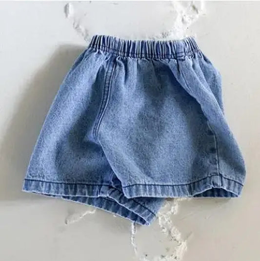 Adorable Baby Boys Shorts Summer Casual Denim Short Pants for Toddler Girls Pockets Design Clothing Children Jeans Pants 0-24M